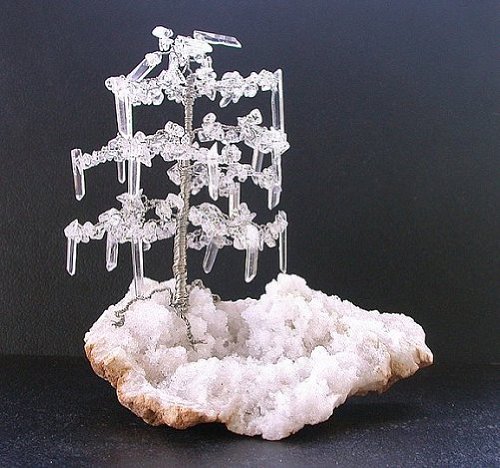 Large Crystal Quartz Points Beads Druzy Base Gem Tree MADE IN U.S.A.