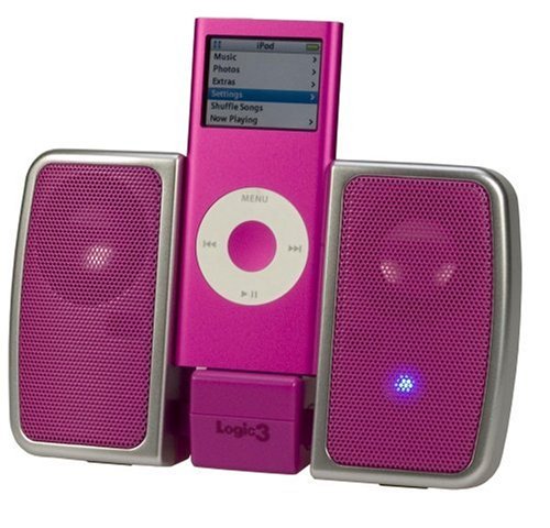 Childrens Toyshop  Electronics : Logic3 i-Station Traveller - Portable Speakers For MP3 & iPod - Pink