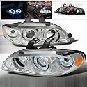 92 93 94 95 Honda Civic 2/3-doors Halo Projector Headlights - Chrome (pair) *** Free Shipping **
