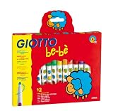 Giotto Be-bè - Etui 12 feutres maxi super lavable - pour enfant �  partir de 2 ans