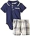 Calvin Klein Baby-Boys Newborn Navy Polo Top with Shorts