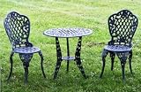 Oakland Living 3005-VGY - Tea Rose 3 Piece Bistro Set - Verdi Grey