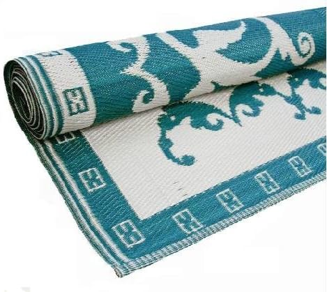 Classic Bird Mat Color: Teal / Off White
