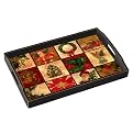 Vintage Christmas Patchwork Tray