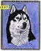 Siberian Husky Huskies Dogs Cotton Tapestry Throw Blanket