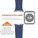 top4cus Apple Watch Band 42mm Leather Loop with Adjustable Magnetic Closure iWatch Band Replacement Bracelet Strap for Apple Watch 42mm Model Series 1 and Series 2 - Blue