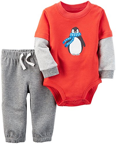 Carter's Baby Boys Bodysuit Pant Sets 121g843, Heather, 18M