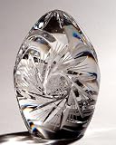Crystal Egg Shaped Paperweight- Pinwheel, 9 cm height, PW