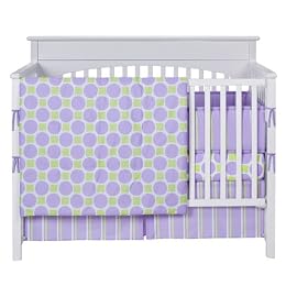 Sumersault Gumball Lavendar 4 piece Crib Set-Multicolor