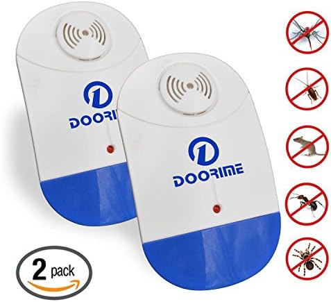 Doorime Ultrasonic Pest Repeller for Repels Rodent and Insect - Pack of 2 Pest Repellent - Best Pest Control Products for Home Indoor Use! [Enhanced Vesion]
