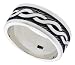 Gent's 3/8 (9 mm) Sterling Silver Celtic Knot Band