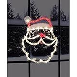 Impact Innovations Christmas Lighted Window Decoration, Santa Face