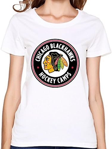 Womens Chicago Blackhawks Hockey Camps Logo O Neck Short Sleeve T Shirt Tee