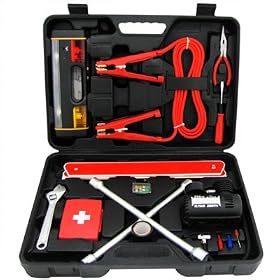 Complete Auto Emergency Kit Roadside Kit 22 Piece Emergency Kit with Case