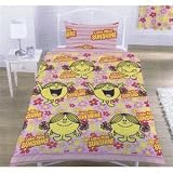 Mr Men Little Miss Sunshine Single Twin Duvet Cover Set, Kids Room Bedding