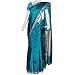 Silk Fashion Blue Saree with Complementary Made to Measure Blouse & Under Skirts (ssari127)
