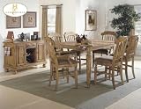 7pc Mendocino Collection Counter Height Pub Dining Table & 6 Barstools Set