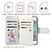 iPhone 5 5S Case, xhorizon TM Premium Leather Folio Case [Wallet Function] [Magnetic Detachable] Fashion Wristlet Lanyard Hand Strap Purse Soft Flip Book Style Multiple Card Slots Cash Compartment Pocket with Magnetic Closure Case Cover Skin ZA5 for iPhone 5/5S - White