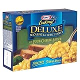 Kraft Macaroni & Cheese Deluxe Dinner, Four Cheese Sauce, 14-Ounce Boxes (Pack of 12)