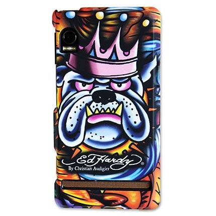 Ed Hardy Motorola A855 Droid SnapOn Case  King Dog