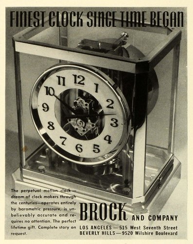 1941 Ad Brock Barometric Pressure Clock Timepiece Household Decor Items Calif - Original Print Ad 1941 Ad Brock Barometric Pressure Clock Timepiece Household Decor Items Calif - Original Print Ad
