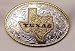 TEXAS STATE STERLING SILVER/GOLD PLATED  BELT BUCKLE