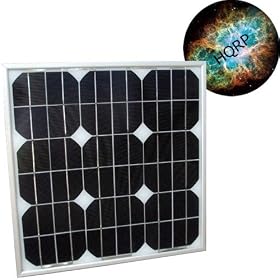HQRP 20W Mono-crystalline Solar Panel 20 Watt 12 Volt in Anodized Aluminum Frame plus HQRP Coaster