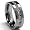8 MM Men's Titanium ring wedding band with 9 large Channel Set CZ size 8