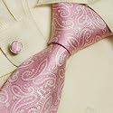 pink Paisleys ties for men lavenderblush pattern anniversary gifts formalwear tie set A2007