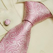 pink Paisleys ties for men lavenderblush pattern anniversary gifts formalwear tie set A2007