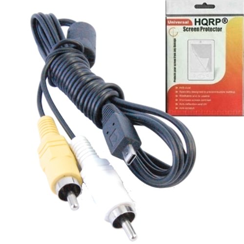HQRP AV Audio Video Cable / Cord compatible with KODAK EASYSHARE C743, C763, C875 Zoom Digital Camera plus HQRP LCD Screen Protector Reviews