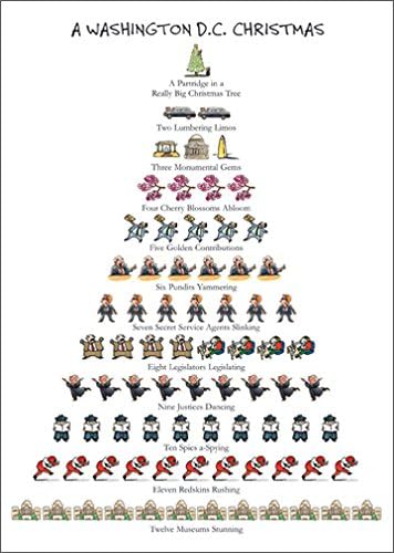 Washington D.C. Christmas - 12 Days of Christmas Box of 15 Allport Christmas Cards