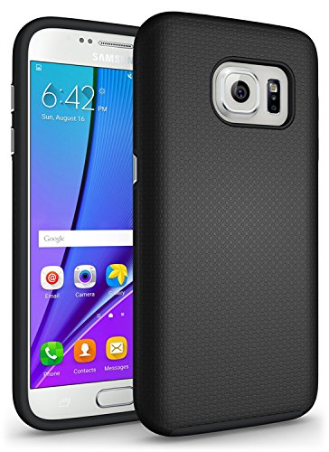 Galaxy S7 Case, ImpactStrong Exact-Fit Hybrid Shell [Good Grip Series] Premium Textured Grip Cover [Shock Proof] Rugged & Lightweight Impact Protection for Samsung Galaxy S7 (2016) - Black