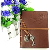 Outop Classic Retro Vintage Leather Bound Blank Pages Journal Diary Notepad Notebook (Coffee)