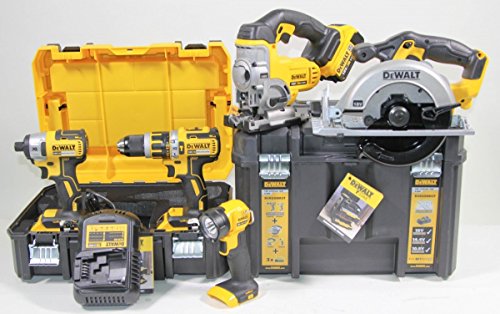  DeWalt DCK550M3T-GB 18V 5-Piece Lithium Ion Cordless Power Tool Set with 3 x 4Ah Batteries 
