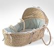 Blue Waffle Moses Basket