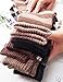Vero Monte 5 Pairs Women's Horizontal Stripes Crew Socks Rabbit Hair Wool Blended