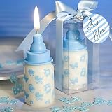 Blue Baby Bottle Candle Favors