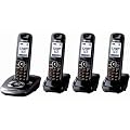 Panasonic KX-TG7534B DECT 6.0 PLUS Expandable Digital Cordless Answering System with 4 Handsets