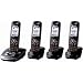 Panasonic KX-TG7534B DECT 6.0 PLUS Expandable Digital Cordless Answering System with 4 Handsets