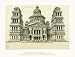 Roman Antique Architecture Art Lithograph Print Portail de Temple