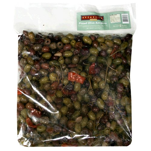 Byzantine Pitted Antipasto Olives, 5-Pound Unit by Byzantine