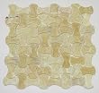 1x2 Honey Onyx Bone Structure Polished Mosaic Tile