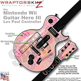 Kearas Peace Signs on Pink Skin by WraptorSkinz TM fits Nintendo Wii Guitar Hero III (3) Les Paul Controller (GUITAR NOT INCLUDED)