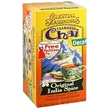 Celestial Seasonings Chai Tea, Decaf Original India Spice, Tea Bags, 20-Count Boxes (Pack of 6)