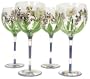 Block Crystal Wildflower Balloon Wine Glasses, Set of 4