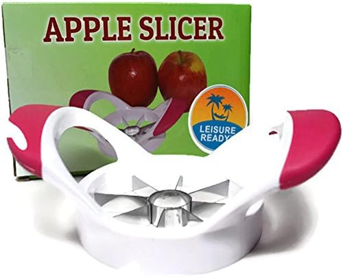 Apple Slicer Corer Cutter - Best to Core and Slice Apples, Pears, Potatoes - Will Handle up to 3-1/2". Easy Grip Silicone Coated Handles with Sharp Stainless Steel Blades Make 8 Perfect Gourmet Wedges