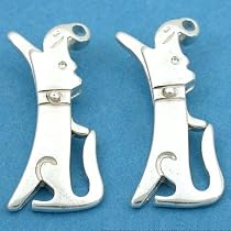 2 Sterling Silver Dog Lobster Clasps Beading Jewelry