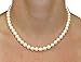 The Pearl Source 14K Gold AAAA Quality Round White Freshwater Cultured Pearl Necklace for Women in 18