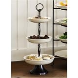 Ceramic and Copper Small 3-Tier Stand